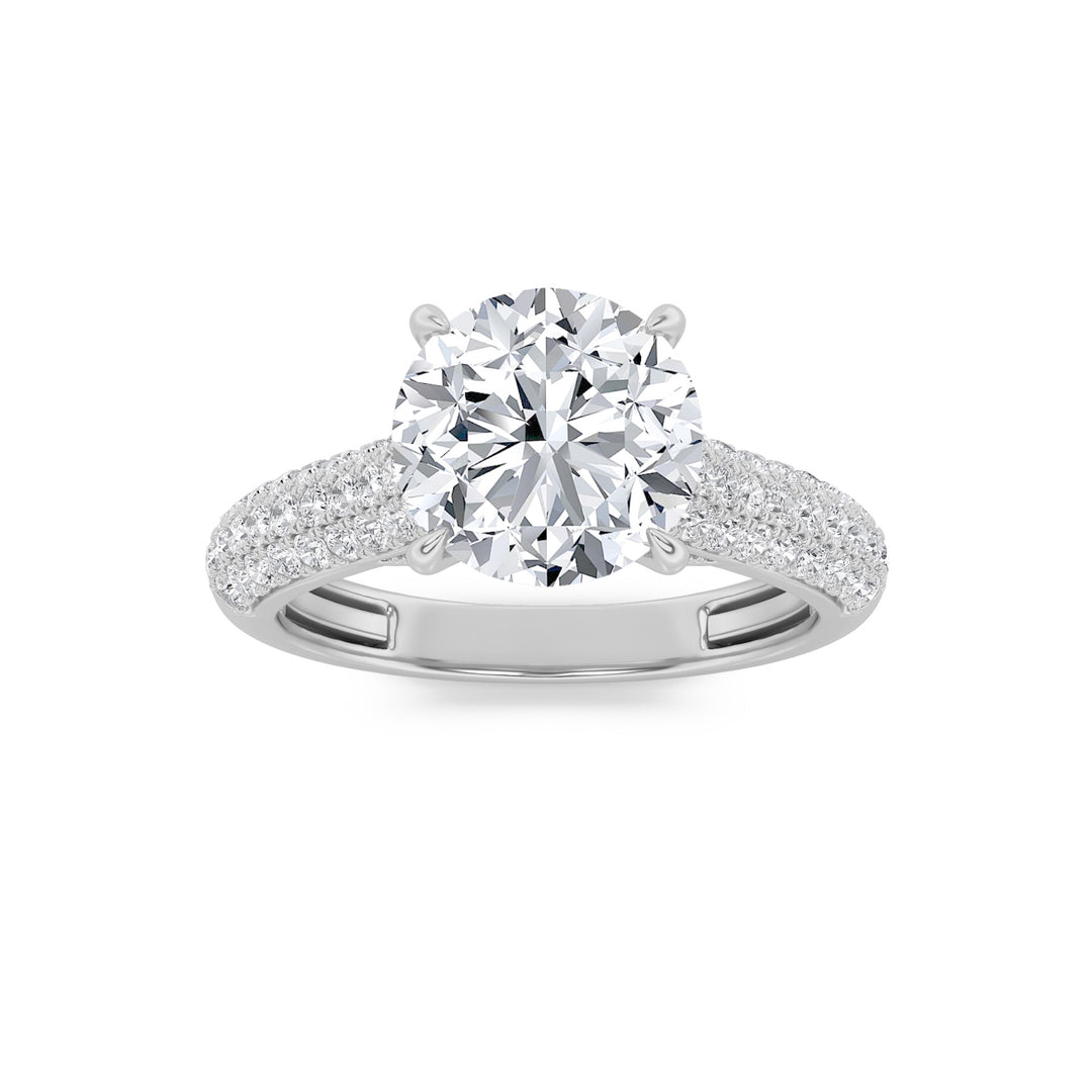 14K White Gold 2.5ct Lab Diamond Solitaire Ring