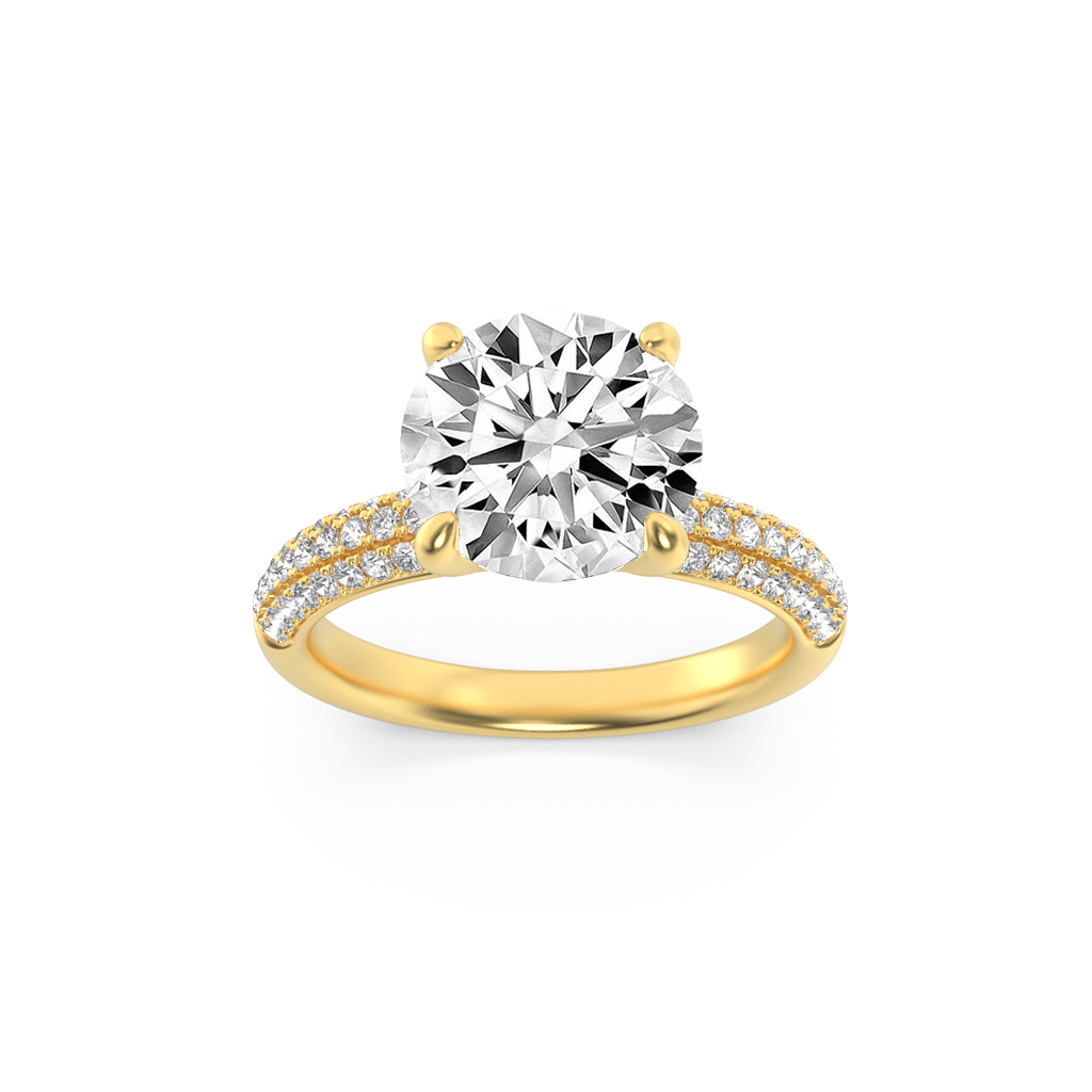 14K Yellow Gold 1.5ct Lab Diamond Ring, Size 7