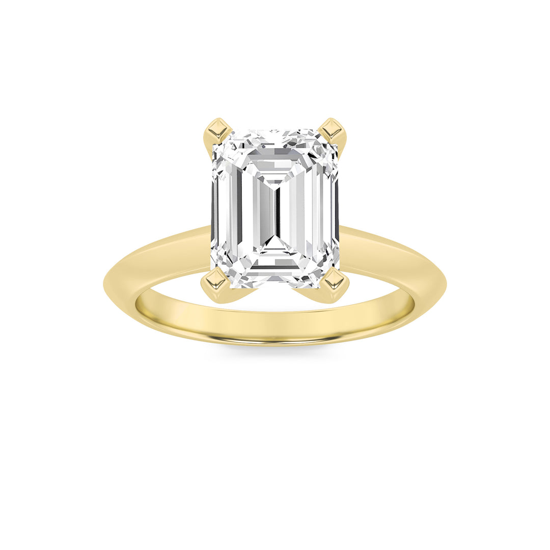 14K Yellow Gold 1.5ct Lab Emerald Diamond Ring Sz7