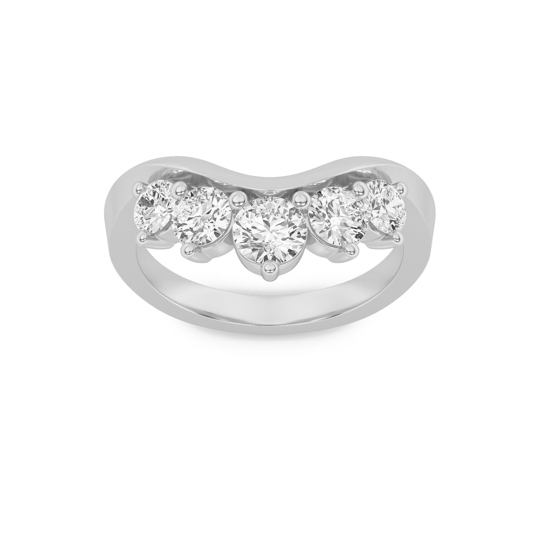 14K White Gold 1ct Lab Diamond Ring, F+ VS+ Size 7