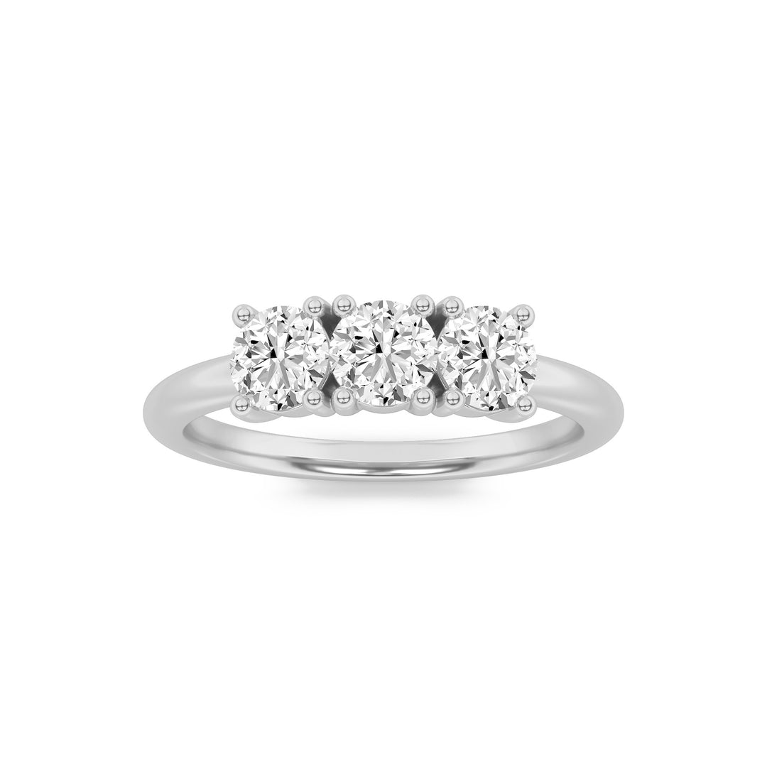 14K White Gold 2ct Lab Diamond Ring, F Color VS+