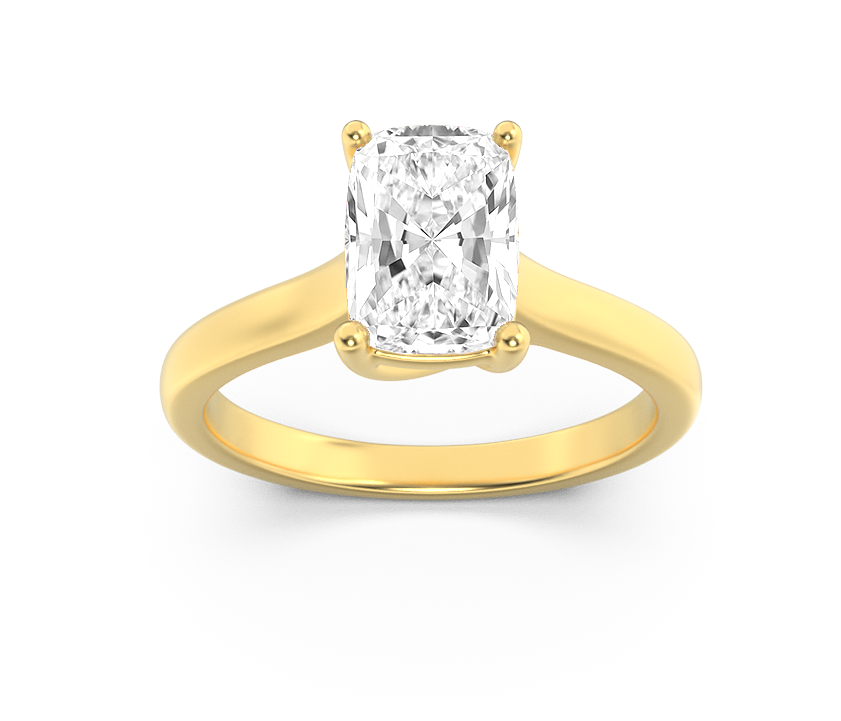 14K Yellow Gold 1ct Lab Diamond Solitaire Ring