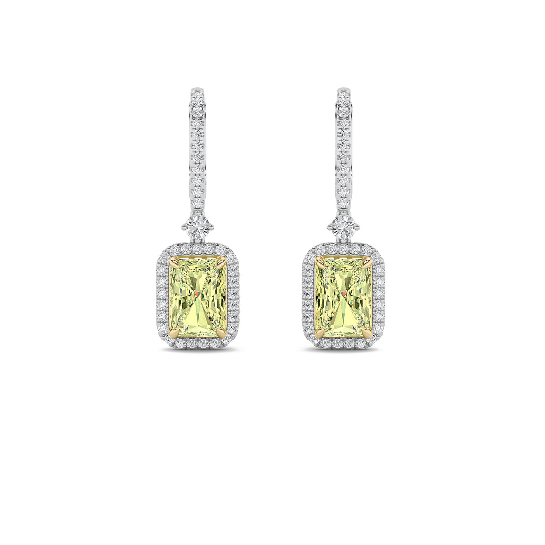 14K WY Lab Diamond Stud Earrings 4.8ctw F+VS+