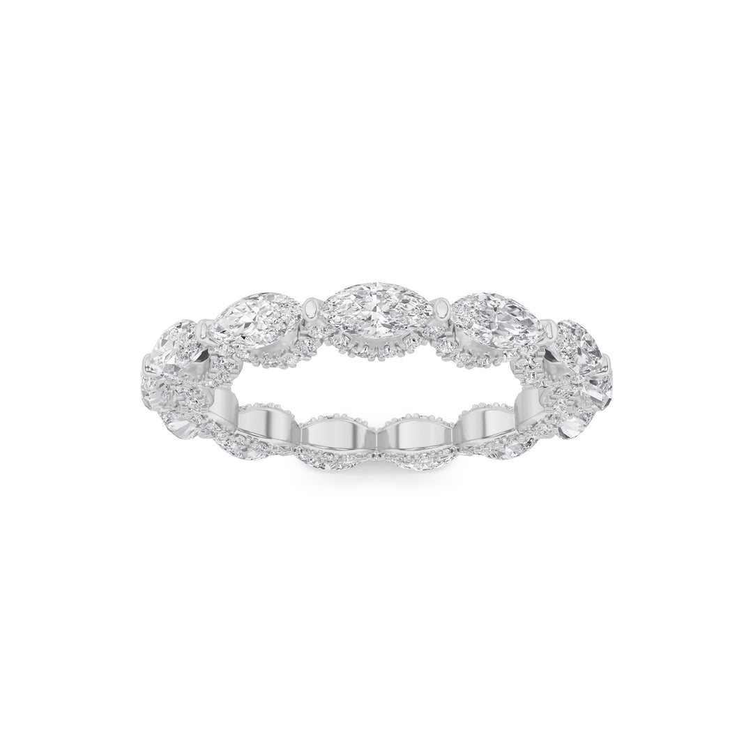 14K White Gold 2.6ctw Lab Diamond Ring Sz 7