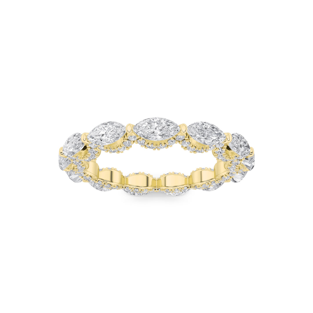 14K Yellow Gold 2.55ctw Lab Diamond Marquise Ring Sz 7