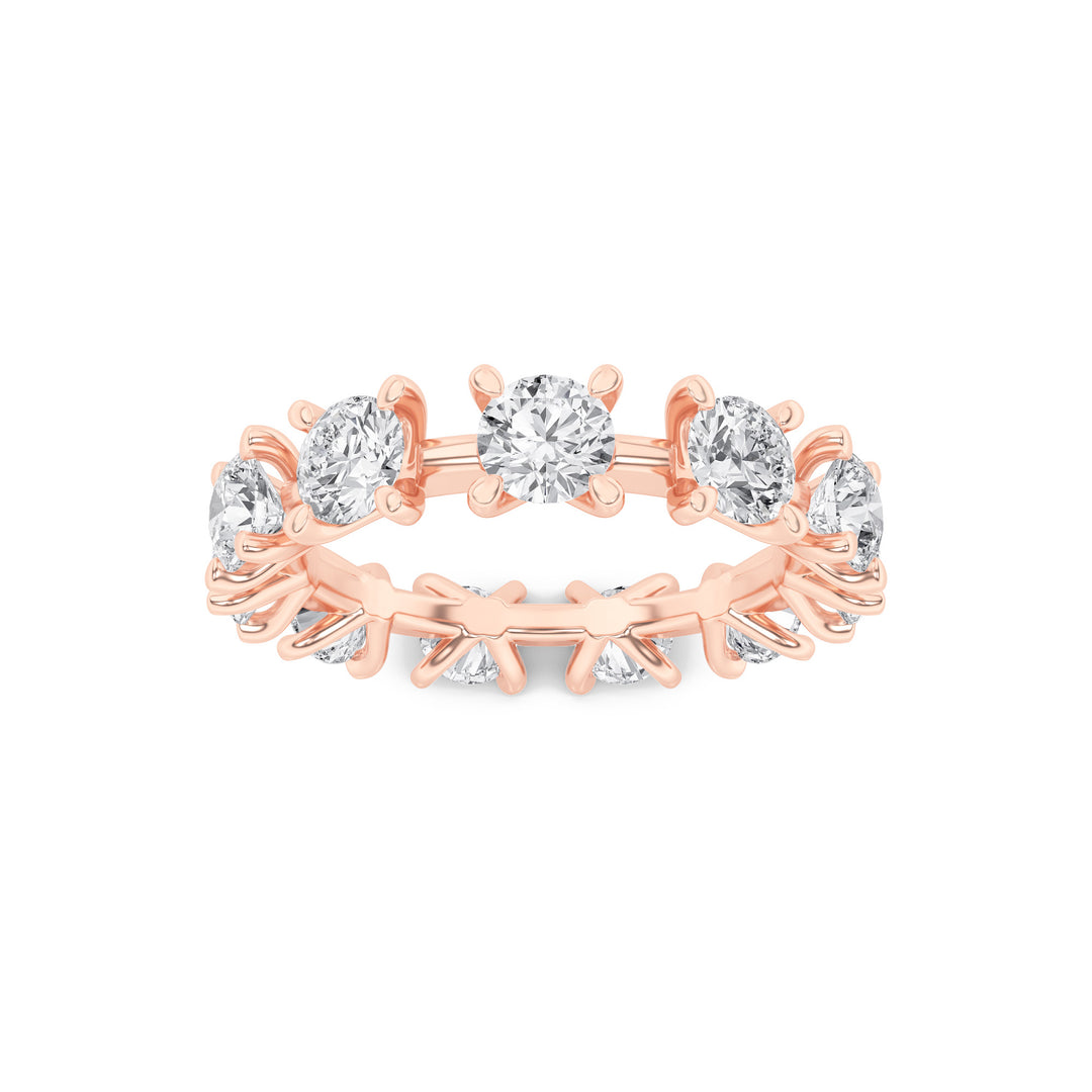 14K Rose Gold 3ctw Lab Diamond Ring Sz 7
