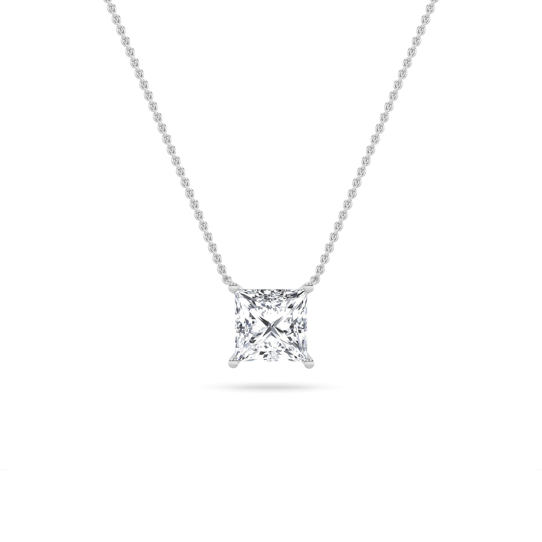 14K White Gold 1ctw F-VS Lab Diamond Minimalist Pendant