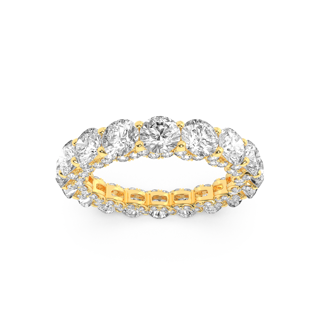 14K Yellow Gold 5ctw F+ VS+ Lab Diamond Statement Ring Sz 7