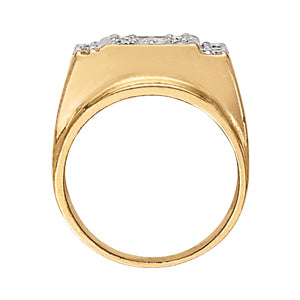 14K White Gold Multi-Diamond Mens Ring