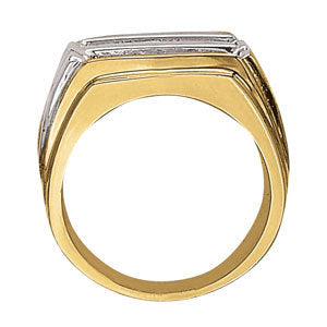 Platinum White Diamond Mens Channel Ring