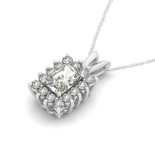 14K White Gold Diamond Fashion Pendant
