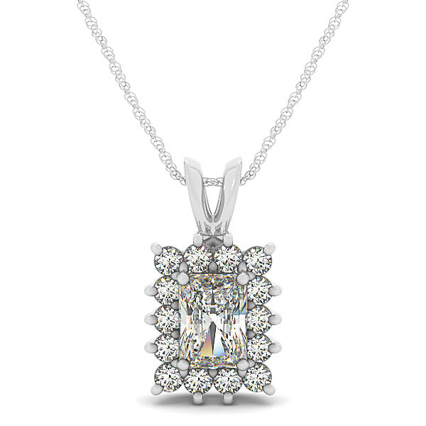 Platinum White Diamond Fashion Pendant