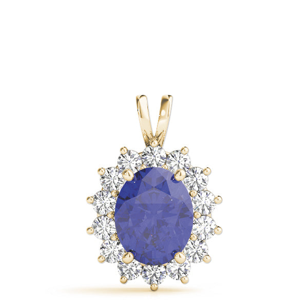 18K Yellow Gold Multi-Diamond Fashion Pendant