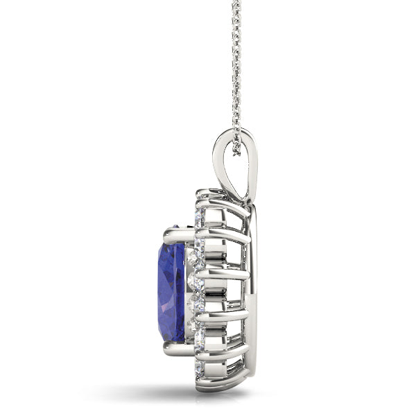 Platinum Multi-Diamond Fashion Pendant Necklace
