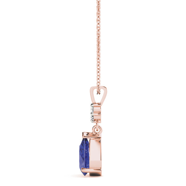 14K Rose Gold Diamond Fashion Pendant