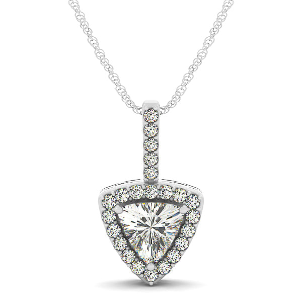 Platinum 1/4 CT Multi-Diamond Halo Pendant