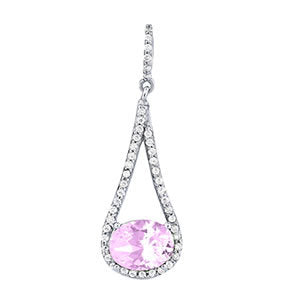 14K White Gold Multi-Diamond Fashion Pendant