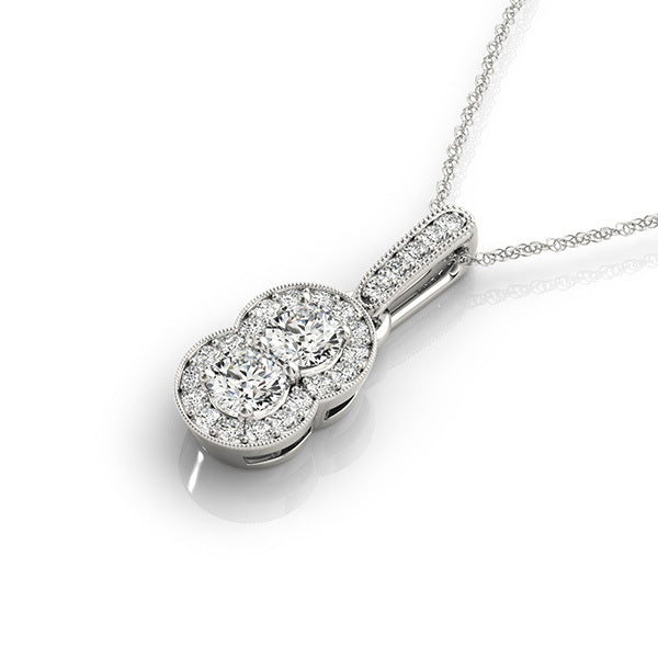 Platinum 3/8 ct Multi-Diamond Fashion Pendant