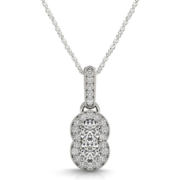 Platinum 3/8 ct Multi-Diamond Fashion Pendant