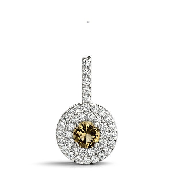 Platinum 1 CT Round Diamond Fashion Pendant