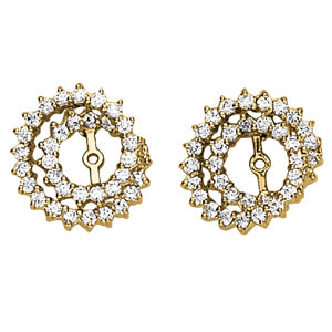 18K White Gold Multi-Diamond Fashion Earrings