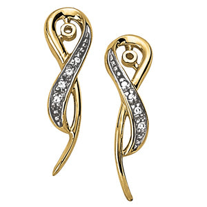 18K White Gold Diamond Fashion Stud Earrings