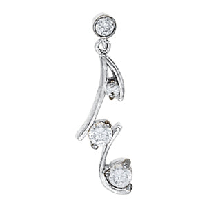Platinum Round Diamond Fashion Stud Earrings