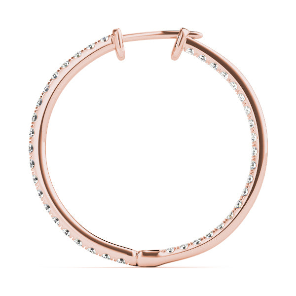 18K Rose Gold Diamond Fashion Earrings