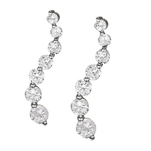 Diamond Journey Round Earrings