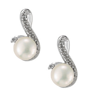 Platinum White Diamond Fashion Stud Earrings