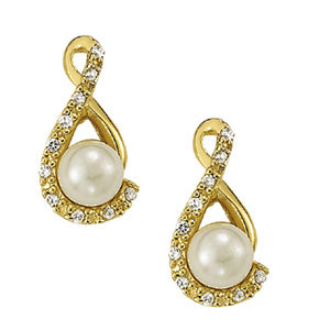14K White Gold Multi-Diamond Fashion Earrings