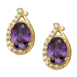 Platinum Diamond Fashion Oval Earrings