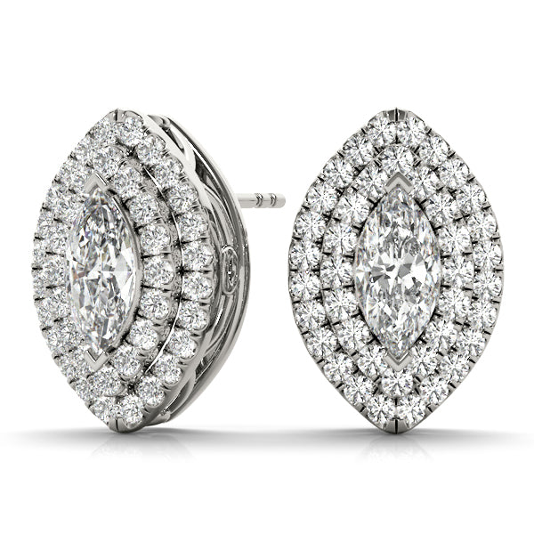 Diamond Double Halo Earrings