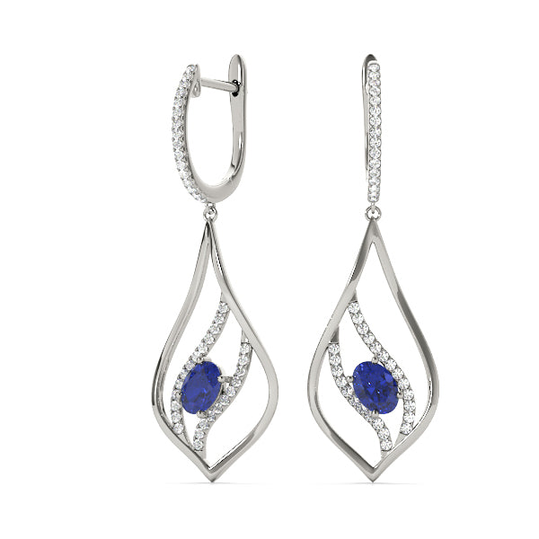 Platinum White Diamond Fashion Earrings