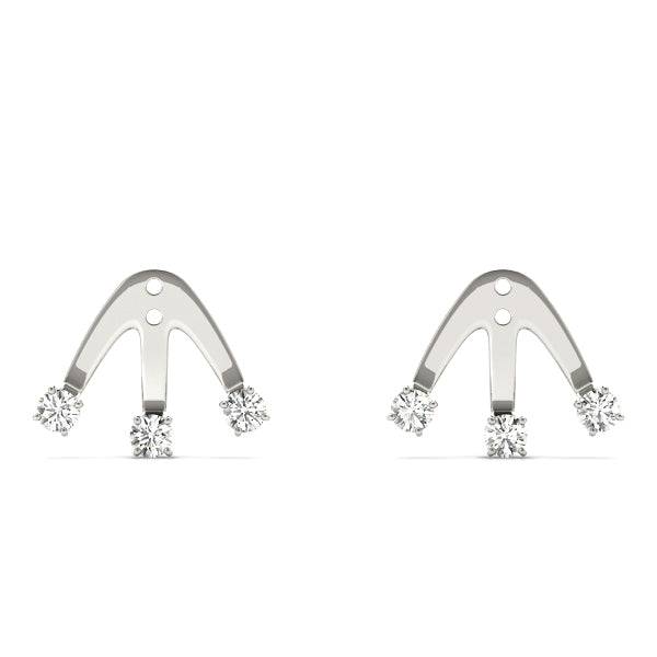 Platinum White Diamond Fashion Drop Earrings