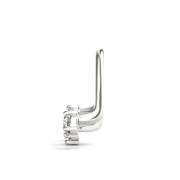 Platinum White Diamond Fashion Drop Earrings