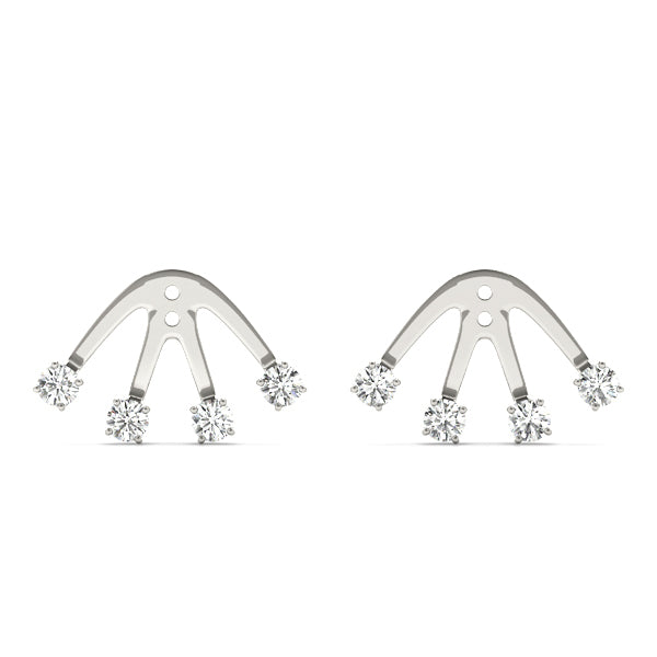 Platinum White Diamond Fashion Drop Earrings