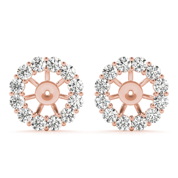 18K Rose Gold Diamond Fashion Earrings