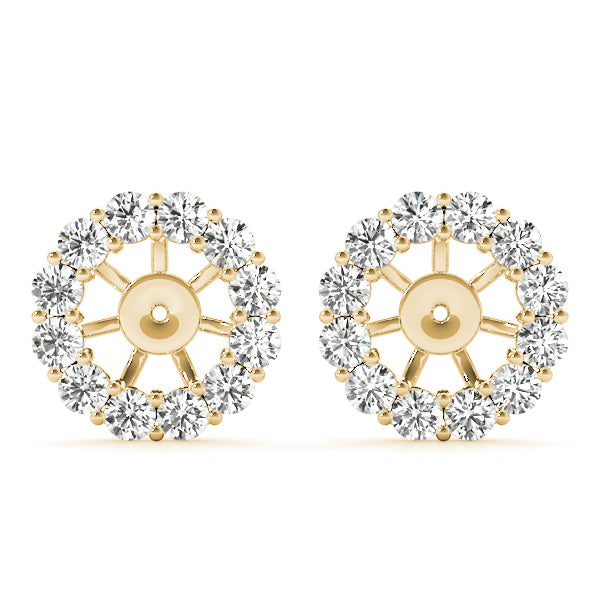 14K Yellow Gold Diamond Fashion Earrings