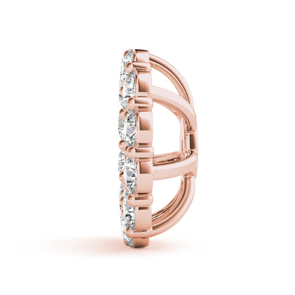 18K Rose Gold Diamond Fashion Earrings