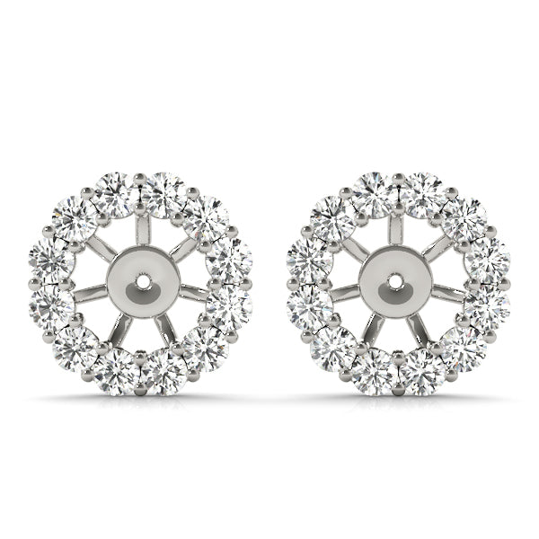 Diamond Accent Earring Jacket for 2.0 CT Center