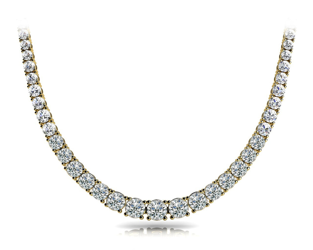 14K Yellow Gold Diamond Fashion Necklace