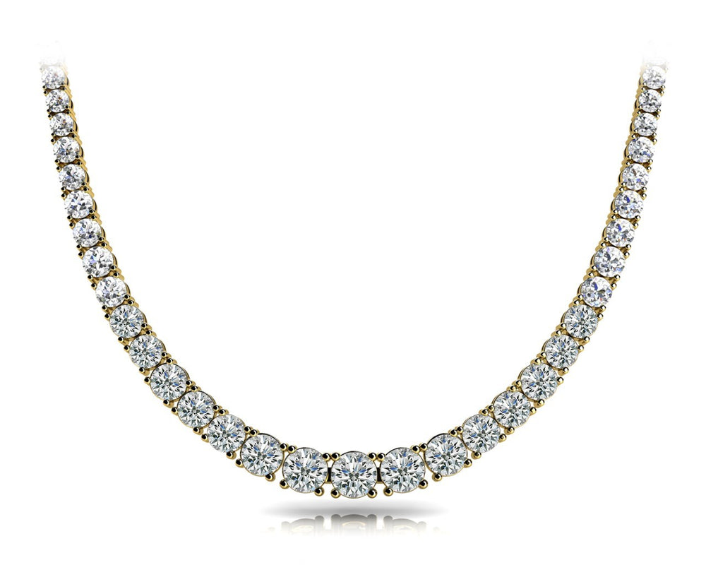 14K Yellow Gold Diamond Fashion Necklace