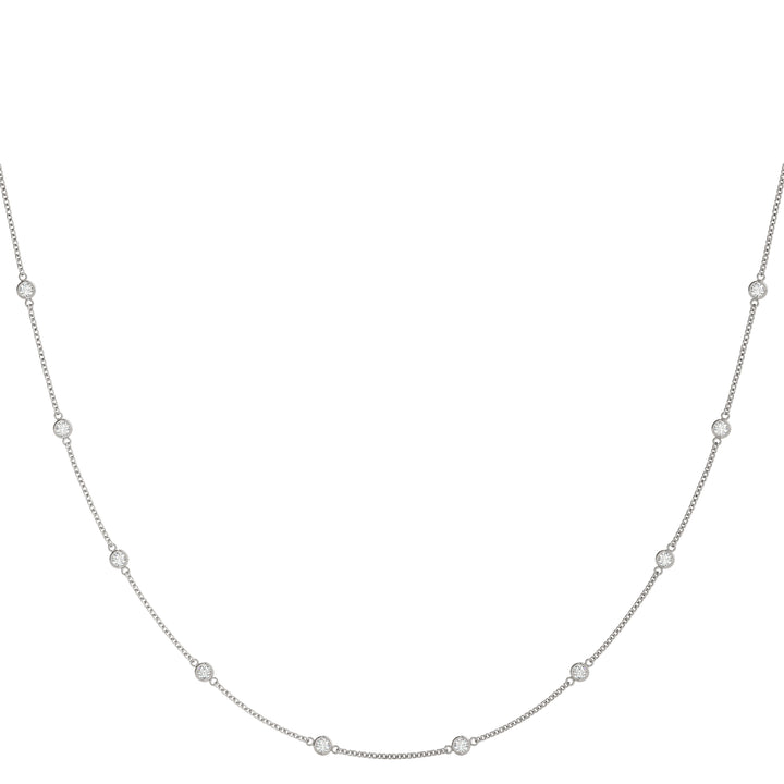 18K White Gold 1 ct Diamond Fashion Necklace