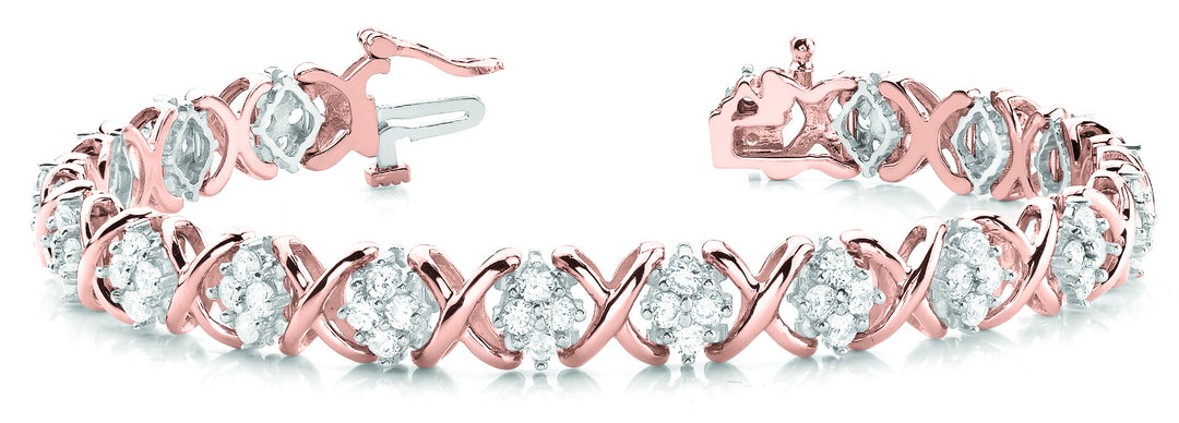 14K Rose Gold 4ct Diamond Fashion Bracelet