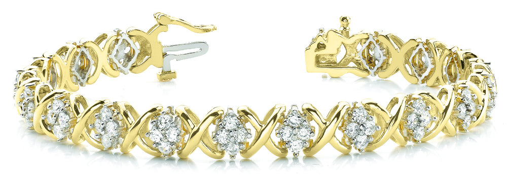 14K Yellow Gold Diamond Fashion Bracelet