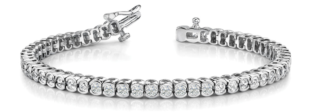 64 Diamond Bezel Line Bracelet