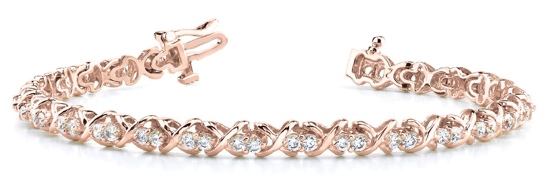 18K Rose Gold Diamond Fashion Bracelet