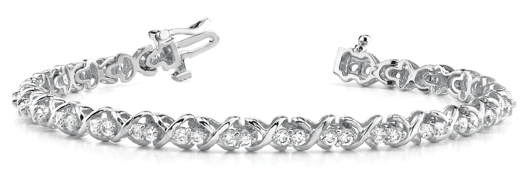 18K White Gold 1.4 CT Diamond Fashion Bracelet