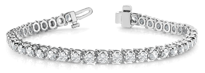 Platinum 3/4 CT Diamond In-Line Tennis Bracelet